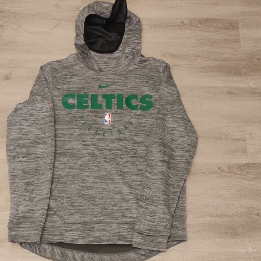 Nike Boston Celtics Dri-FIT Gray and Green Hoodie Men,s Size M